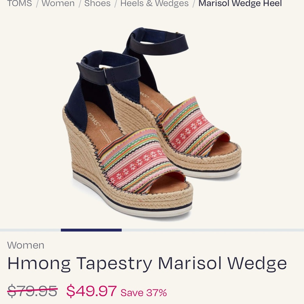 Toms Hmong Tapestry Marisol Wedge